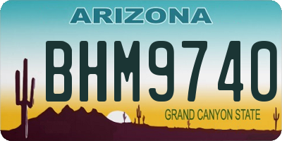 AZ license plate BHM9740