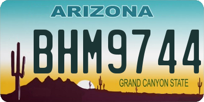 AZ license plate BHM9744