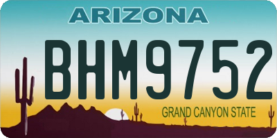 AZ license plate BHM9752