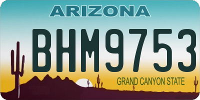 AZ license plate BHM9753
