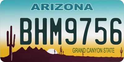 AZ license plate BHM9756