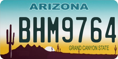 AZ license plate BHM9764