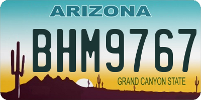 AZ license plate BHM9767