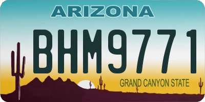 AZ license plate BHM9771