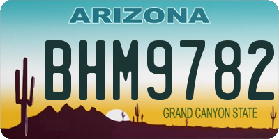AZ license plate BHM9782
