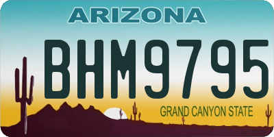 AZ license plate BHM9795