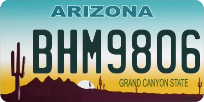 AZ license plate BHM9806