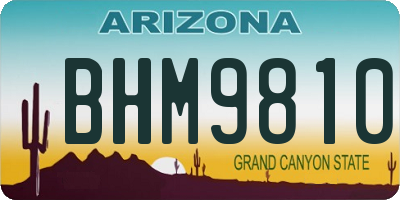 AZ license plate BHM9810