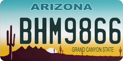 AZ license plate BHM9866