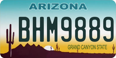 AZ license plate BHM9889