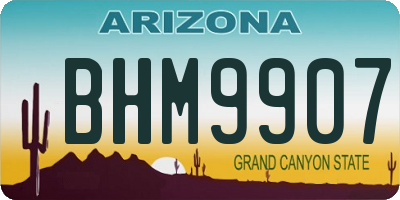 AZ license plate BHM9907