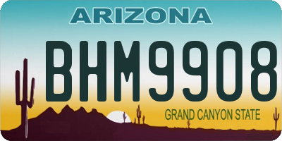 AZ license plate BHM9908
