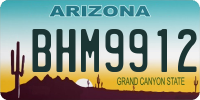 AZ license plate BHM9912