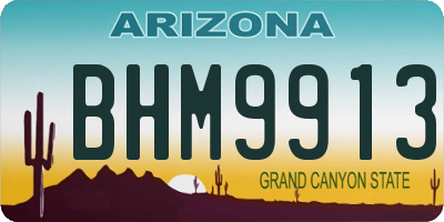 AZ license plate BHM9913