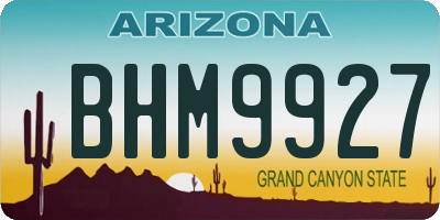 AZ license plate BHM9927
