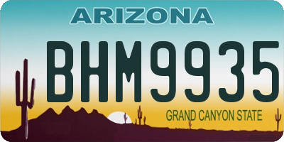 AZ license plate BHM9935