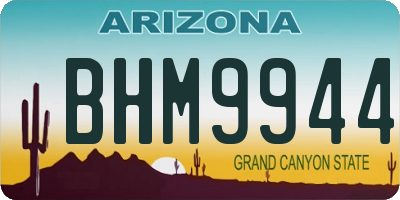 AZ license plate BHM9944