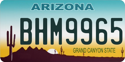 AZ license plate BHM9965