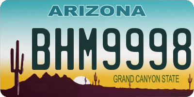 AZ license plate BHM9998