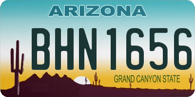AZ license plate BHN1656