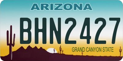 AZ license plate BHN2427