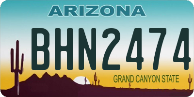 AZ license plate BHN2474