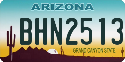 AZ license plate BHN2513