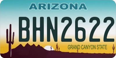 AZ license plate BHN2622