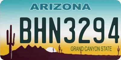 AZ license plate BHN3294