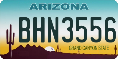 AZ license plate BHN3556