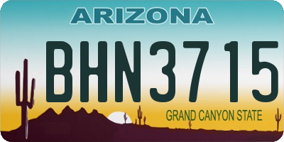 AZ license plate BHN3715