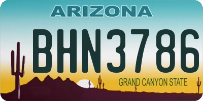 AZ license plate BHN3786