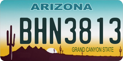 AZ license plate BHN3813