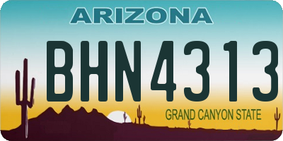 AZ license plate BHN4313