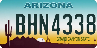AZ license plate BHN4338