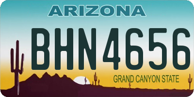AZ license plate BHN4656