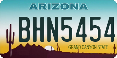 AZ license plate BHN5454