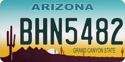 AZ license plate BHN5482