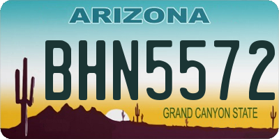 AZ license plate BHN5572