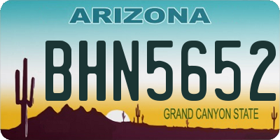 AZ license plate BHN5652