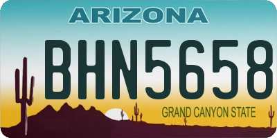 AZ license plate BHN5658