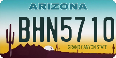 AZ license plate BHN5710