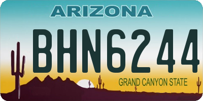 AZ license plate BHN6244
