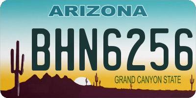 AZ license plate BHN6256