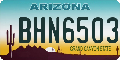AZ license plate BHN6503