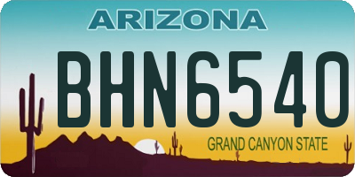 AZ license plate BHN6540