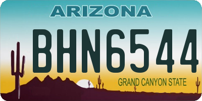 AZ license plate BHN6544