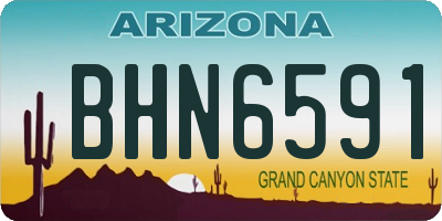 AZ license plate BHN6591