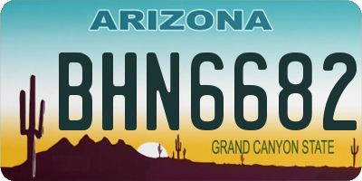 AZ license plate BHN6682