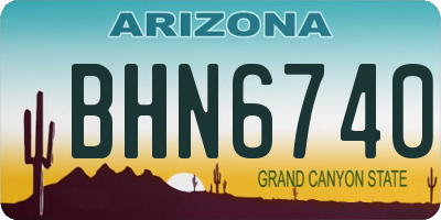 AZ license plate BHN6740